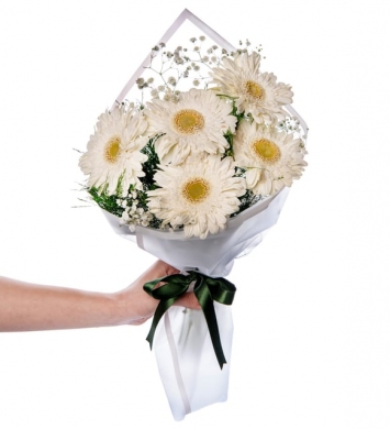 Beyaz Gerbera Buketi